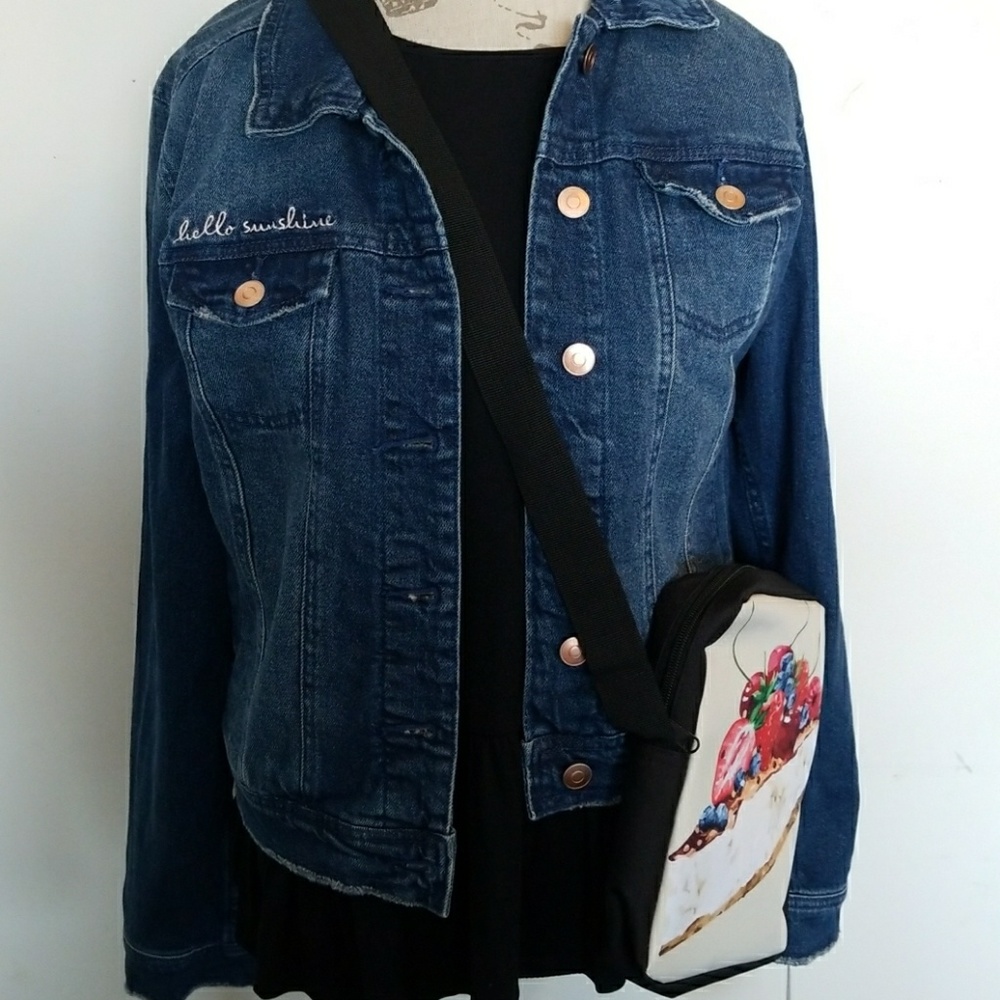 Nwt! Stylish Denim Jean Jacket! Size Med M